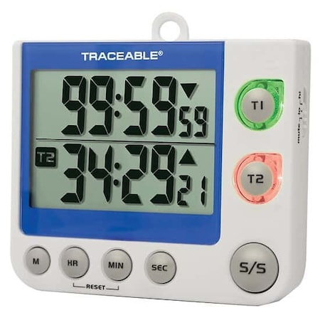 DIGI-SENSE Traceable Flashing LED Big-Digit Timer w 94461-16